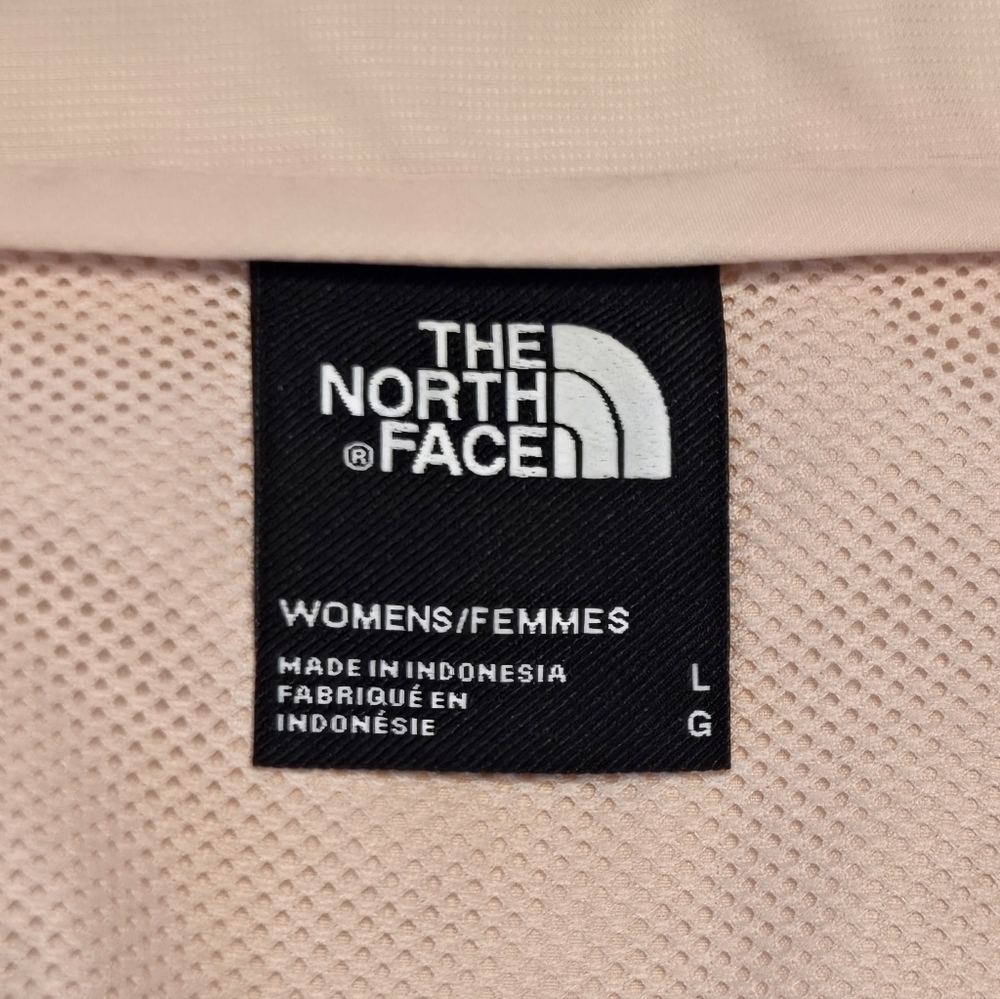 The North Face Women's Light Pink Hooded Windbreaker Jacket, Size L - Picture 12 of 16